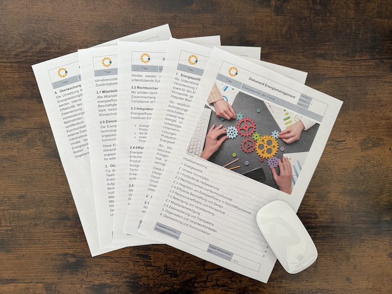 Vorlage Energiepolitik nach ISO 50001